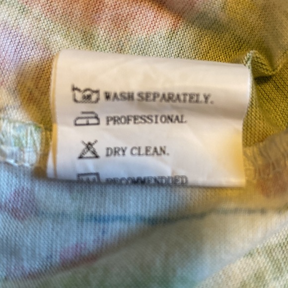 Misslook Large White T-Shirt with Artistic Multi-Colored Butterfly Floral Print - Picture 5 of 9